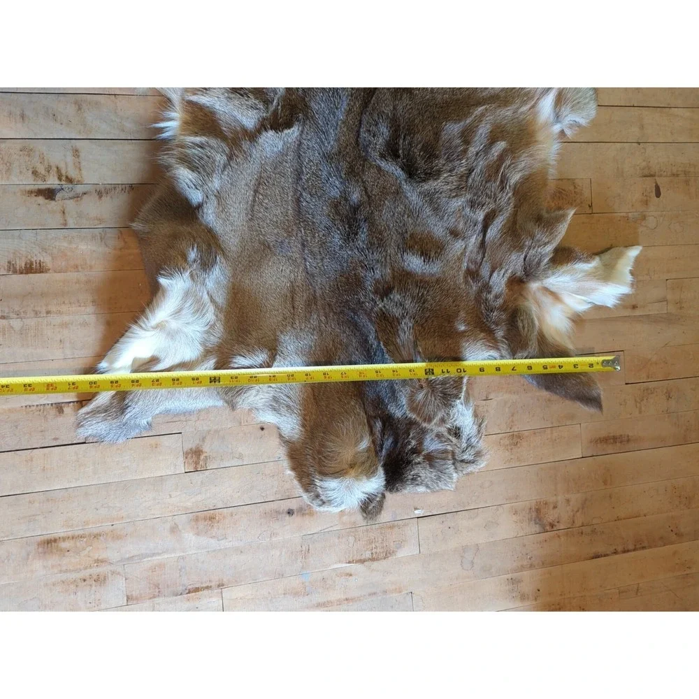 Deerskin Hair On Hide‎ Full Deer Hide Soft Rug Pelt Fur Large Cabin Decor Craft